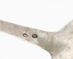 6 darab ezüst (Ag) kávéskanál, jelzett, 62g