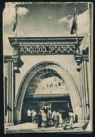 cca 1935-1940 Angol parkot bemutató leporelló szöveggel és képekkel, 9×6 cm