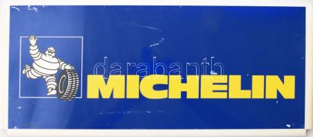 Michelin festett fém reklámtábla, kopással, 22,5x50 cm