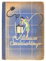 Villamos szakácskönyv. Villamos sütés-főzés és a polgári konyha étel-leirásainak kisebb gyűjteménye. Fejes Gyula rajzaival. Bp., [1940], Magyar Villamos Művek Országos Szövetsége (Globus-ny.), 74+(4) p. Kiadói illusztrált félvászon-kötés, kopott, foltos borítóval, a sarkain sérülésekkel.