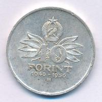 1956. 10Ft Ag "Tízéves a Forint (Jó Forint sor)" T:XF patina, több ph. Adamo EM4