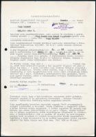 1979 Papp László - Papp Laci film színészszerződése, másolat