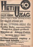 [Folyóirat] Heti Ujság. Falus Ferenc riportlapja. Megjelenik minden szerdán. X. évfolyam, 1-51/52. s...