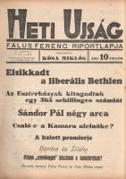 [Folyóirat] Heti Ujság. Falus Ferenc riportlapja. Megjelenik minden szombaton. XI. évfolyam, 1/2-18,...