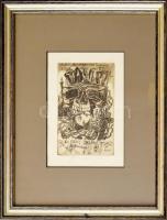 Michel Fingesten (1884-1943): Ex libris Delage ( morbid, halálos szerelmet imitáló Ex libris a művés...