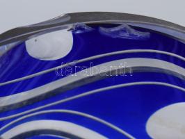 2 darab kéken pácolt cseh art deco váza, jelzés nélkül, lepattanással, m: 15-20 cm