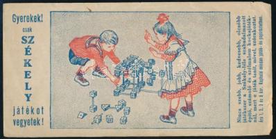 "Gyerekek, csak székely játékot vegyetek!" számolócédula