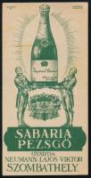 Szabaria Pezsgő Szombathely számolócédula, hajtott