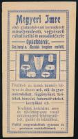 Megyeri Imre műselyemfestő Gyulafehérvár számolócédula