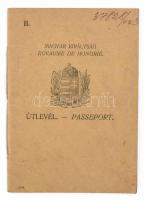1923 Magyar Királyság által kiállított fényképes útlevél Wágner A. Károly hangszerkereskedő részére, osztrák vízummal