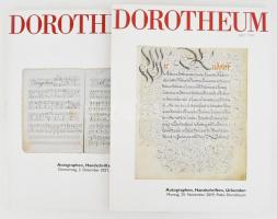Dorotheum 2 darab aukciós katalógus, kéziratok témában, 2019-2021.