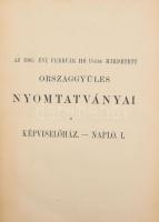 Az 1905. évi február hó 15-re hirdetett Országgyűlés Képviselőházának naplója. I-II. köt. Bp., 1905-1906., Athenaeum, X+496+2;+8+34+2 p. Átkötött sérült gerincű félvászon-kötés, kopott borítóval, sérült gerinccel.