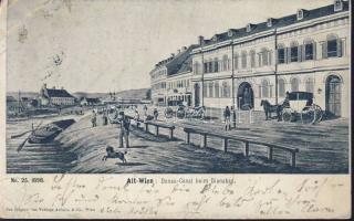 1898 Vienna, Wien; Alt-Wien, Donau-Canal, Dianabad / canal, spa (b)
