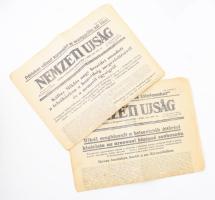1942 Nemzeti Ujság 1942. dec. 16. és 17. száma, XXIV. évf. 284-285. sz. Benne a kor híreivel, érdekes írásokkal, szakadozottak.