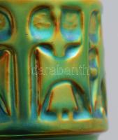 Zsolnay eozin mázas edény. Terv.: kovács István. Jelzett, minimális kopással, d: 7,5 cm, m: 6 cm