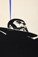 Kass János (1927-2010): Kékszakállú. Szitanyomat, papír, jelzett, 49x32 cm. Lap sarkaiban apró sérül...