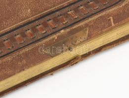 cca 1880-1900 Fotóalbum, nagyrészt nagyszebeni (Hermannstadt) fotókkal, de közte több osztrák is. 50...