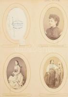 cca 1880-1900 Fotóalbum, nagyrészt nagyszebeni (Hermannstadt) fotókkal, de közte több osztrák is. 50...