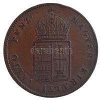 1848. 1kr Cu T:XF, pici peremhiba, verőtő repedés /
Hungary 1848. 1 Kreuzer Cu C:XF, tiny edge erro...