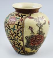 Satsuma export porcelán váza, jelzett, m: 10 cm