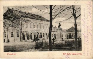 1908 Monor, Kossuth tér, Takarékpénztár. Herodek István kiadása (EK)
