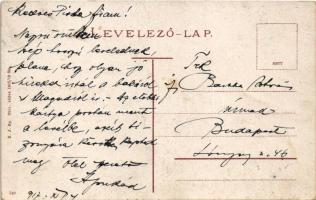 1917 Sátoraljaújhely, Korona utca, Wessely Mór üzlete. K. J. Bp. (kopott sarkak / worn corners)