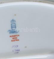 Augarten virágmintás bonbonier, jelzett, kézzel festett, hibátlan, 19x13 cm