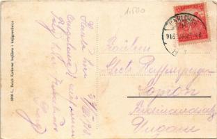 1918 Károlyváros, Karlovac; Pogled na slap. L. Reich / látkép, vízesés, tó / general view, waterfall...