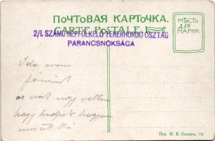 Moscow, Moscou, Moszkva; Vue de la Place Rouge / square + "2/1. SZÁMÚ NÉPFÖLKELŐ TEHERHORDÓ OSZ...