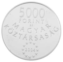 2004. 5000Ft Ag "Magyarország az Európai Unió tagja" kapszulában T:PP kis folt Adamo EM190