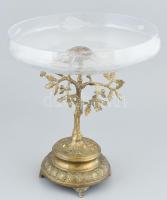 Fás kínáló, korának megfelelő állapotban, d: 25 cm, m: 29 cm