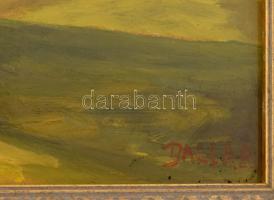 Balla B jelzéssel: Dombos táj. Olaj, karton. Dekoratív fakeretben. 26,5x35 cm