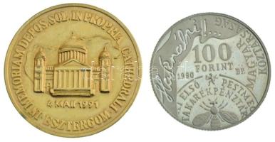 1936. 10P + 1945. 10.000P + 1990. 100Ft Cu-Ni-Zn "Fáy András" emlékérme + 1991. "Mind...