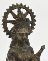 Devi Lakshimi bronz szobor. 22 cm