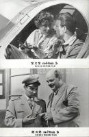 cca 1989 előtt készült, "2x2 néha 5" című magyar film jelenetei és szereplői, 13 db vintage produkciós filmfotó (vitrinfotó, lobbyfotó) ezüst zselatinos fotópapíron, a használatból eredő (esetleges) kisebb hibákkal, 18x24 cm