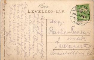 1916 Zombor, Sombor; Gromon utca, Schäffer Herman üzlete, piac. Lugumerszky P. Szvetozár kiadása / s...