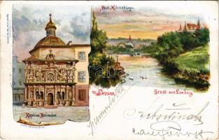 1899 (Vorläufer) Lviv, Lwów, Lemberg; Kaplica Boimów, Park Kilinskiego / chapel, park (worn corners)