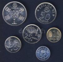 Spanyolország 1980. 50c, 1P, 5P, 25P, 50P, 100P "Labdarúgó VB" sor T:1