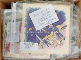 cca 1960-2010 Szalvétagyűjtemény több mint 500 db különböző, szépen rendben tartott nem hibás, nem pecsétes darabok, dobozban.