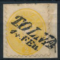 2kr kivágáson "TOLNA", 2kr on cutting "TOLNA"