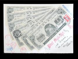 Joseph Kadar (1936-2019): Post mail-art, 1996. Kollázs, papír, jelzett. Kartonra kasírozva. 16x23 cm