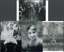 Josephine Baker (1906-1975) francia énekesnő, táncosnő, előadóművész, 4 db modern nagyítás, jelzés nélkül, 10x15 cm és 15x10 cm