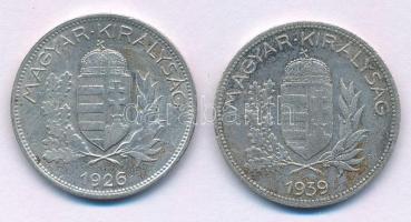 1926-1939. 1P Ag (2xklf) T:XF-VF Adamo P6