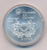 Kanada 1974. 5$ Ag "Montreali olimpia - Olimpiai karikák" T:UNC Canada 1974. 5 Dollars Ag ...