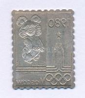 1980. "XXII. Nyári Olimpiai Játékok Moszkva 1980 - Misa maci" jelzett Ag bélyegérem (3,39g...