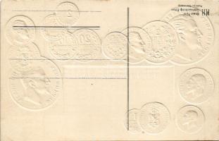 Bulgarien / Bulgaria, Set of coins, currency exchange chart, Emb. litho (lyuk / pinhole)