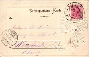 1903 Hall in Tirol, general view. Gebrüder Metz Art Nouveau, Emb., floral, litho frame with Austrian...