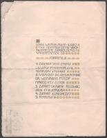 1908 Bp., Lovag Wechselmann Ignác és neje Neuschloss Zsófia meghívója Vakok Tanintézetének zárkőleté...