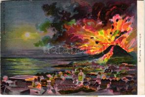 1907 St. Pierre. H. G. K. / vulcan, island, general view (cut)