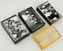 cca 1960-1980 A szocializmus idejéből származó vegyes fotók: rendezvények, csoportképek, gyári felvételek, stb.; 4 dobozban összesen kb. 400 db fotó, vegyes méretben és állapotban